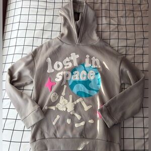 Grey Graphic Design “lost In Space” Hoodie, Woman’s, Size XS